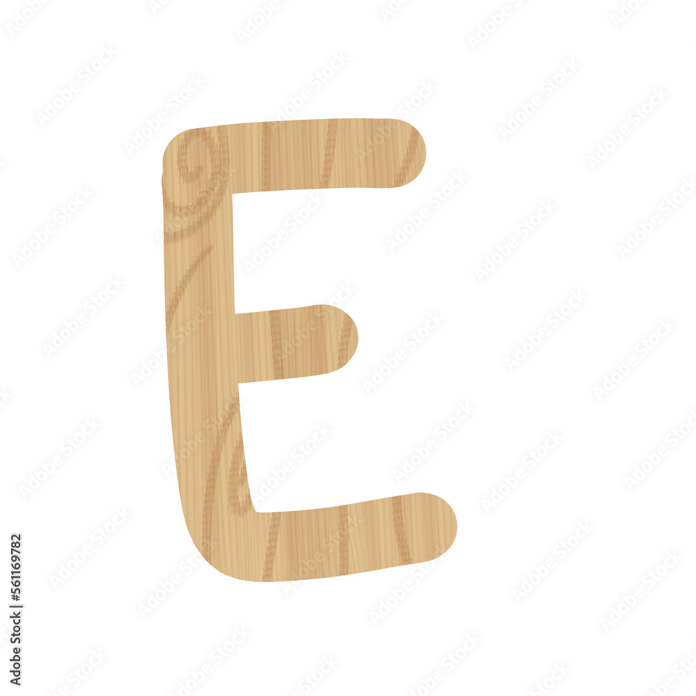 Wood Texture Alphabet