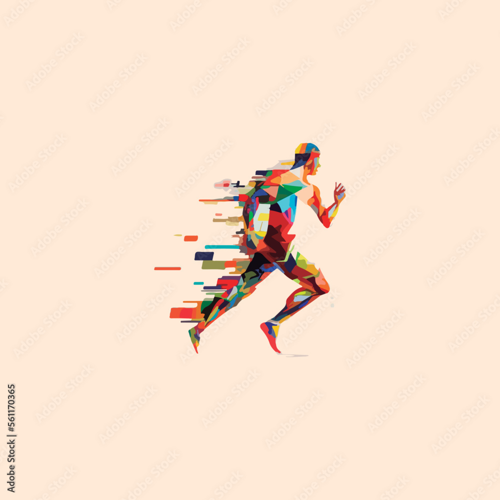 a runner with a style glitch
