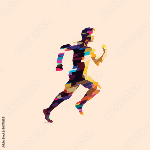 a runner with a style glitch