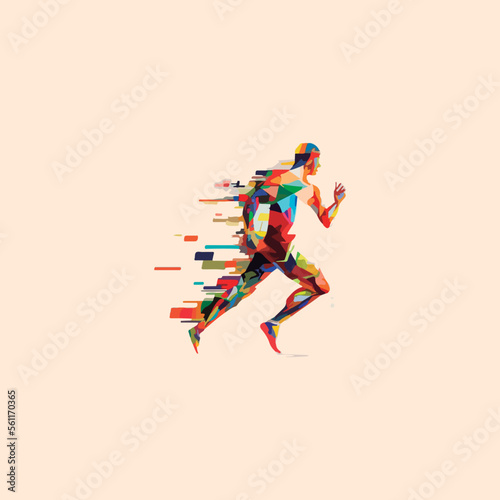 a runner with a style glitch © Agung