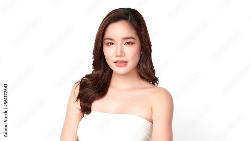 Beautiful young asian woman with clean fresh skin on white background, Face care, Facial treatment, Cosmetology, beauty and spa, Asian women portrait. Beautiful young asian woman with clean fresh skin on white background, Face care, Facial treatment, Cosmetology, beauty and spa, Asian women portrait.
