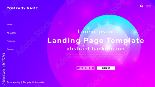 landing page with sphere and radius diamond pattern science menu interactive theme background for website UI , Annual reports, flyer, poster, cover friendly use vectorEPS.