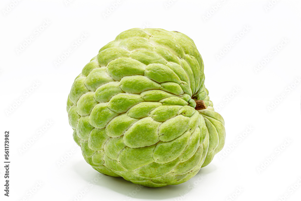 Obraz premium sugar apple or custard apple on white background