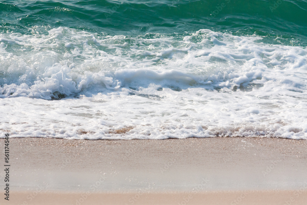 Waves on the beach. Esmoriz, Portugal