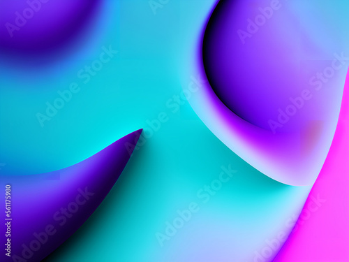 Purple, Teal, Pink Pastels and Neons Wavy, Twisty, Dreamy Background Wallpaper - Generative AI Image