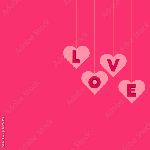 3D love alphabet template background. illustration about Valentine's Day or love date.