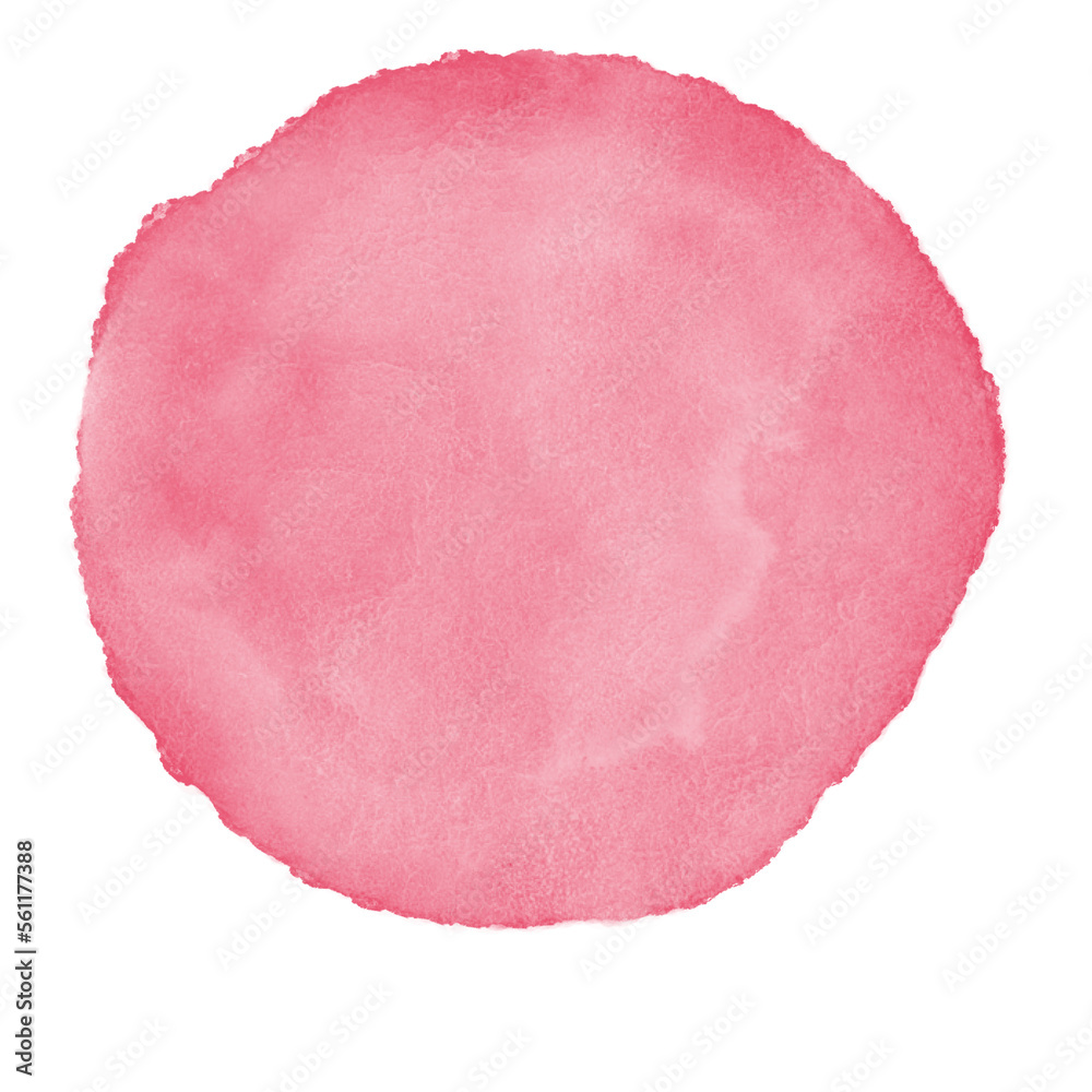 Red Pink Watercolor Circle Decor