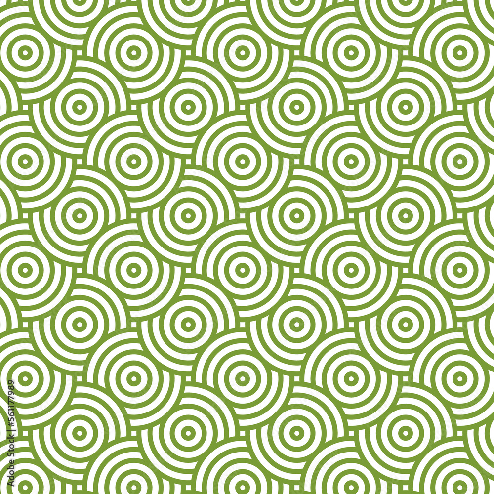 Green circle geometric overlap mosaic background pattern Green circle geometric overlap mosaic background pattern