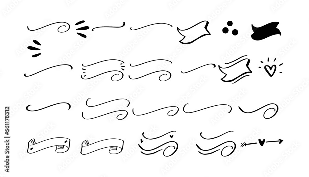 Label doodle set vector Label doodle set vector