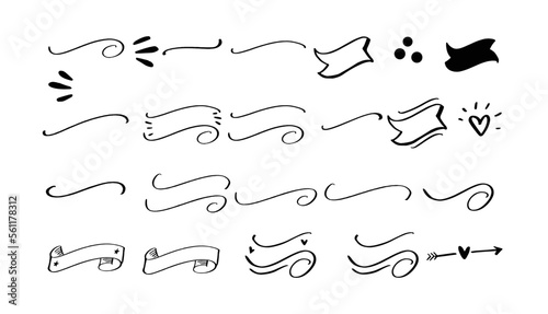 Label doodle set vector