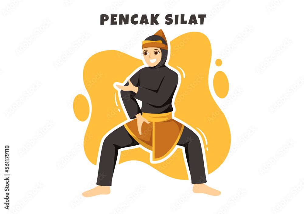 Pencak Silat Sport Illustration with People Pose Martial Artist from Indonesia for Web Banner or Landing Page in Flat Cartoon Hand Drawn Templates Pencak Silat Sport Illustration with People Pose Martial Artist from Indonesia for Web Banner or Landing Page in Flat Cartoon Hand Drawn Templates