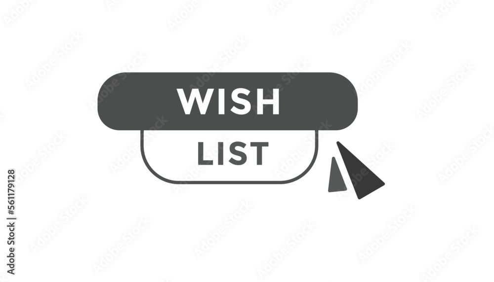 Wish list button web banner templates. Vector Illustration
