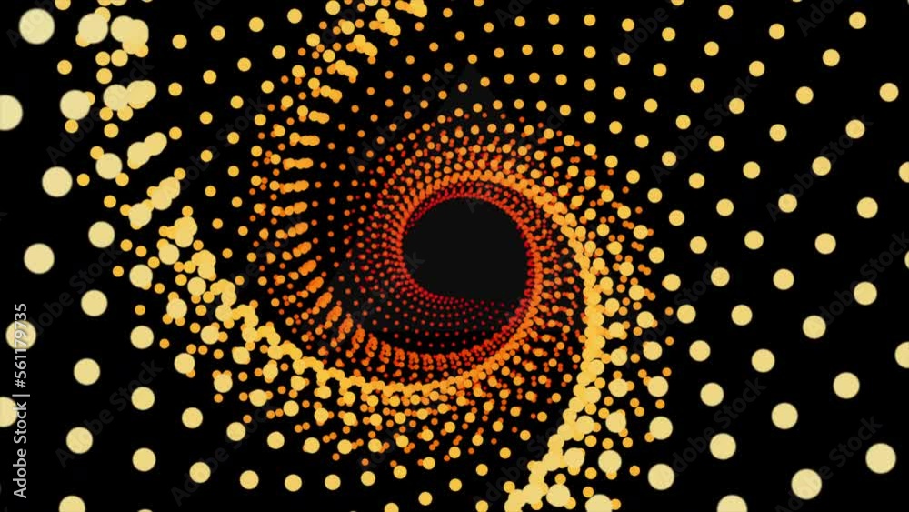 yellow dot twirl tunnel background