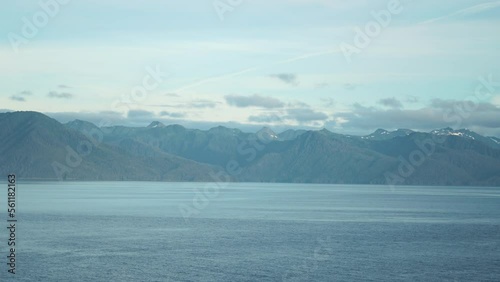 view of the mountains from the sea