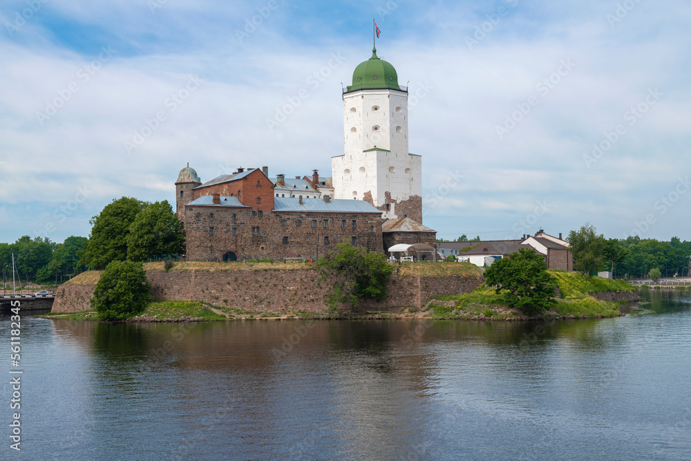 Vyborg castle in July afternoon. Vyborg, Leningrad region. Russia