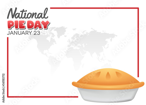vector graphic of national pie day good for national pie day celebration. flat design. flyer design.flat illustration.