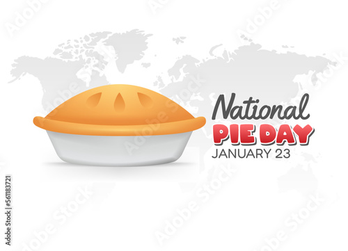 vector graphic of national pie day good for national pie day celebration. flat design. flyer design.flat illustration.