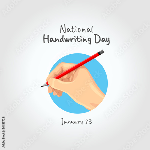 vector graphic of national handwriting day good for national handwriting day celebration. flat design. flyer design.flat illustration.