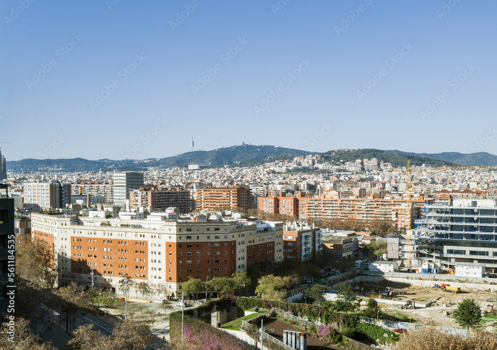 Panoramic view on the Barcelona