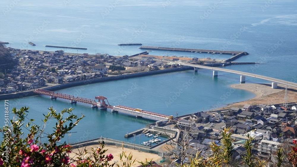 Naklejka premium 日本最古の稼働橋・長浜大橋【愛媛県大洲市】