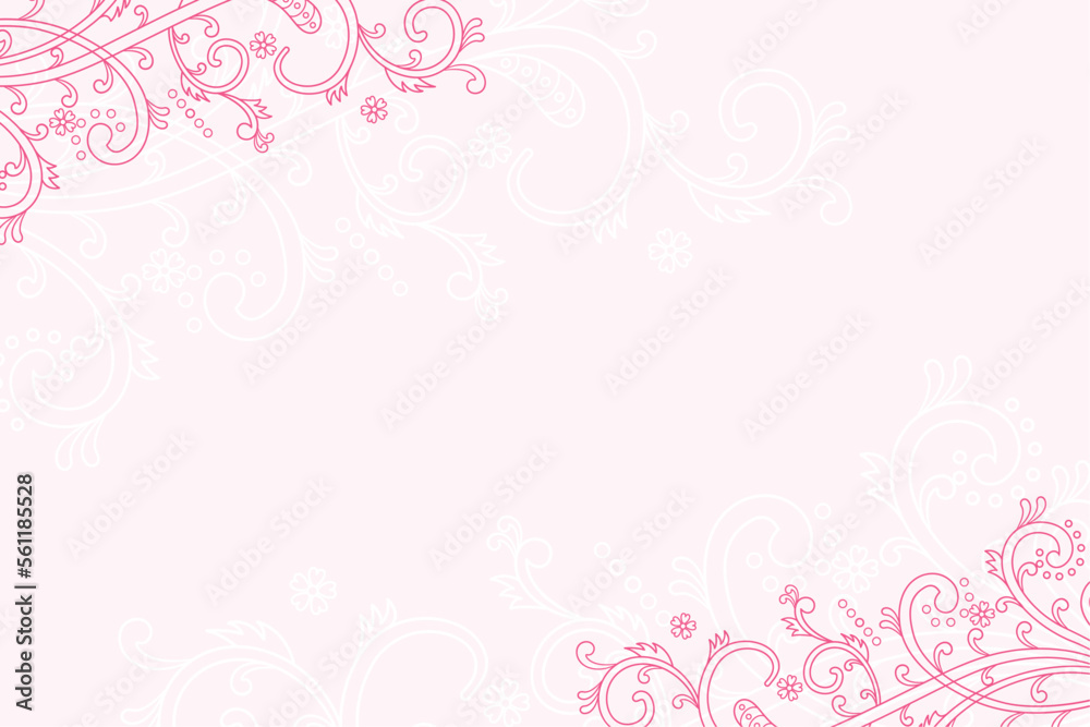 smooth pink color background with Indian style design