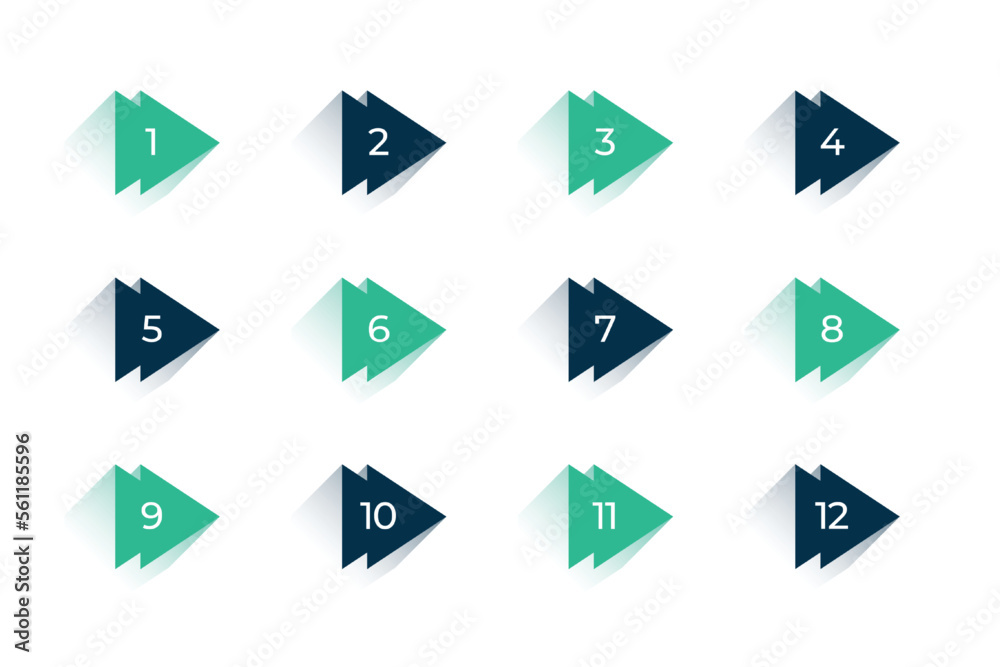 isolated bullet points element in pointer shape isolated bullet points element in pointer shape