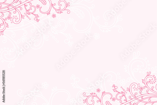 smooth pink color background with Indian style design
