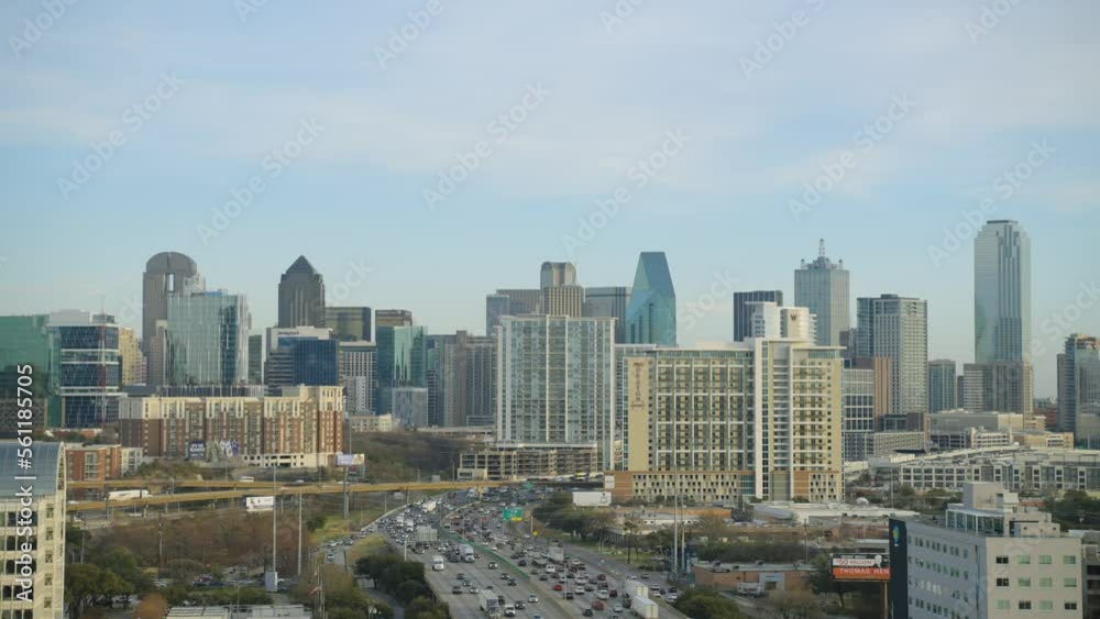 Downtown Dallas Rush Hour Traffic in Late Afternoon Downtown Dallas Rush Hour Traffic in Late Afternoon