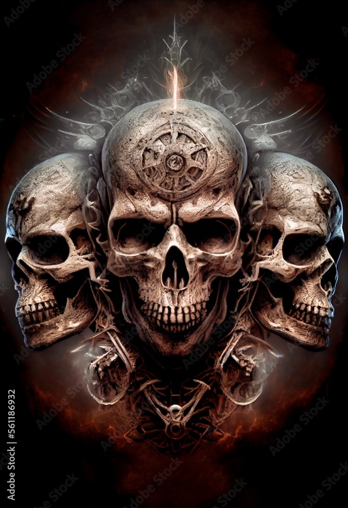 Generative AI abstract render of a human skull
Generative AI abstract render of a human skull
