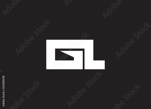 GL Alphabet letter icon logo Design