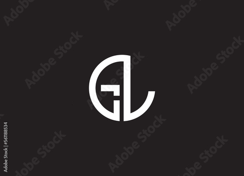 GL Alphabet letter icon logo Design