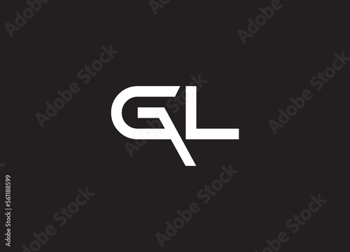 GL Alphabet letter icon logo Design