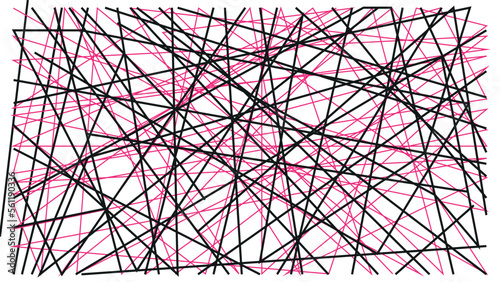 vector Asymmetrical texture with random chaotic lines colors abstract geometric pattern