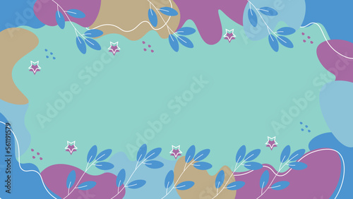 Hand drawn background with floral