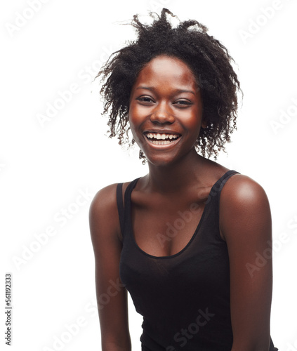 Face portrait, beauty skincare and black woman in studio on a white background mock up. Makeup, cosmetics and self love of female model with beautiful, healthy and glowing skin after spa treatment.