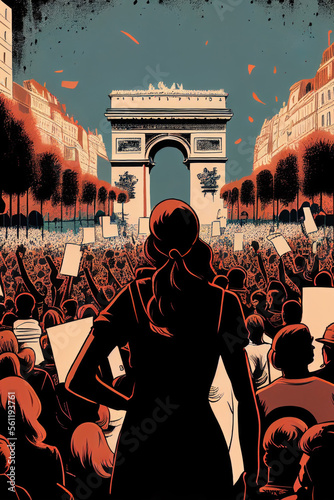Tablou canvas Manifestations en France