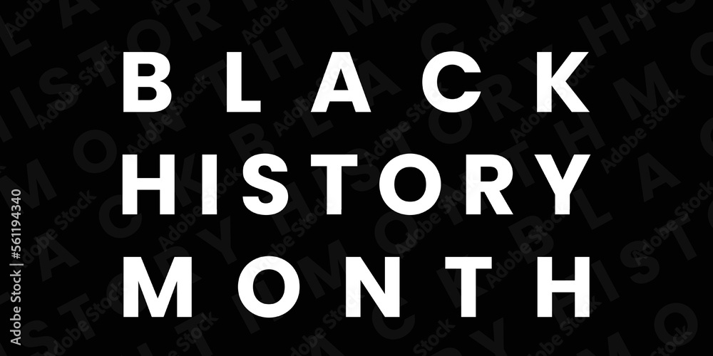 Black history month february 2023 modern creative banner, sign, design concept, social media post, template with black and white background.