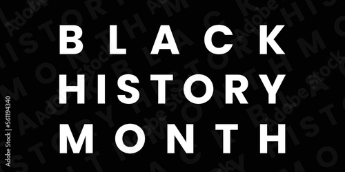 Black history month february 2023 modern creative banner, sign, design concept, social media post, template with black and white background.