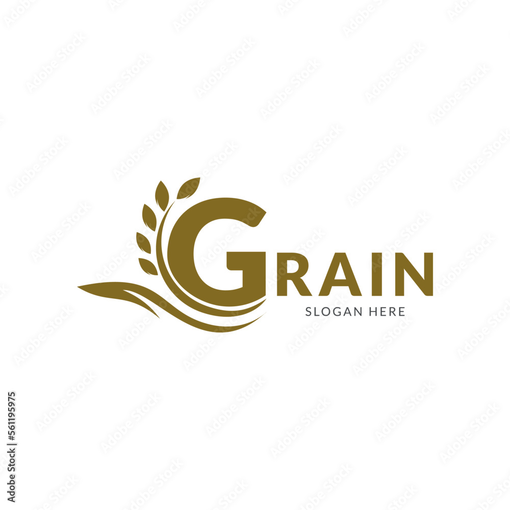 Obraz premium Agriculture wheat vector icon design