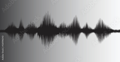 sound wave from isolated on black with masking