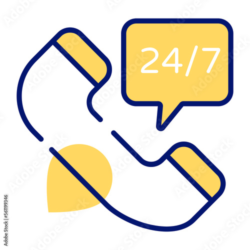 An icon of helpline, concept of customer support