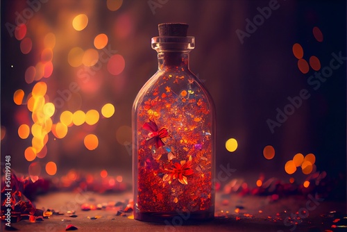 Magical Potion in a Glass Bottle, Valentine's Day 