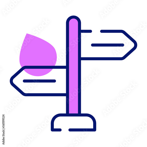 Signpost concept in modern style, roadside arrows editable vector