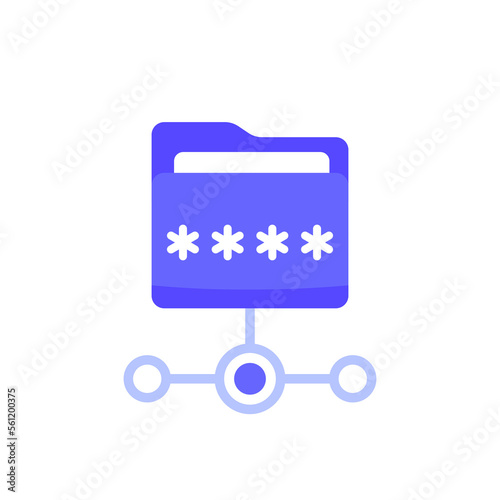 folder with a password icon