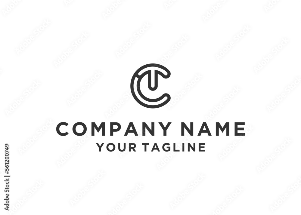 initial Letter TC Logo Design Vector