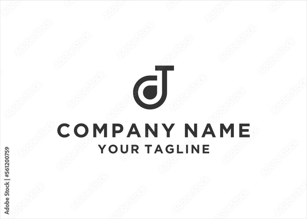 initial Letter TD Logo Design Vector
