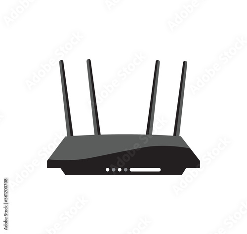 Wireless modem router design. Realistic wi-fi router design.