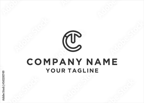 initial Letter TC Logo Design Vector