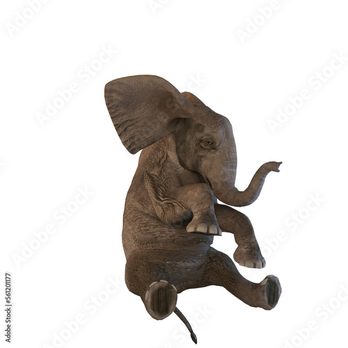 elephant baby 3d render
