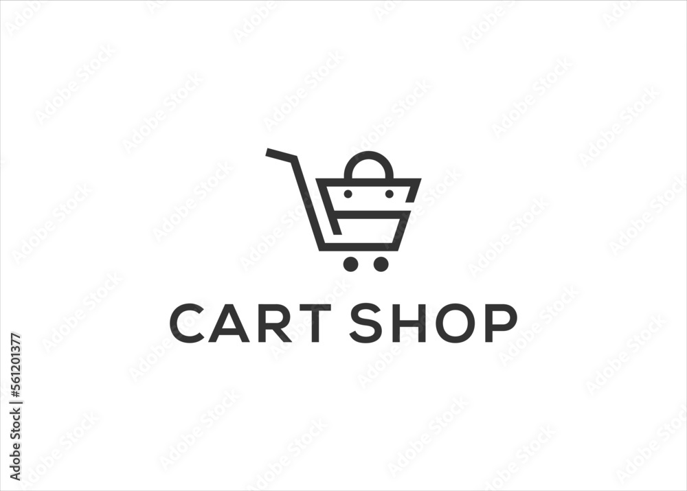 cart trolley logo / shop bag logo design vector template cart trolley logo / shop bag logo design vector template